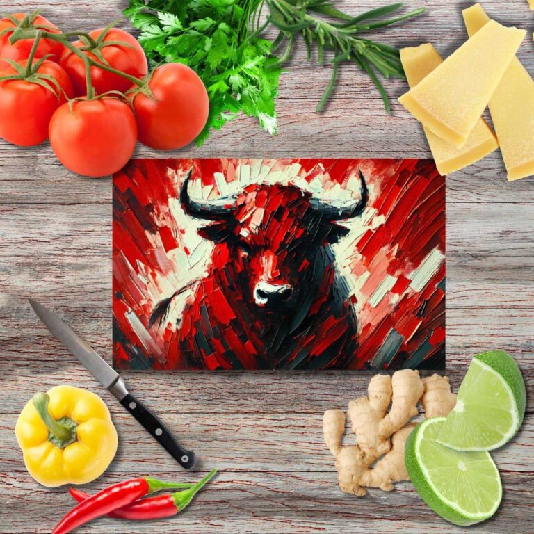 Kraft und Dynamik 2 Schneidebrett aus Glas