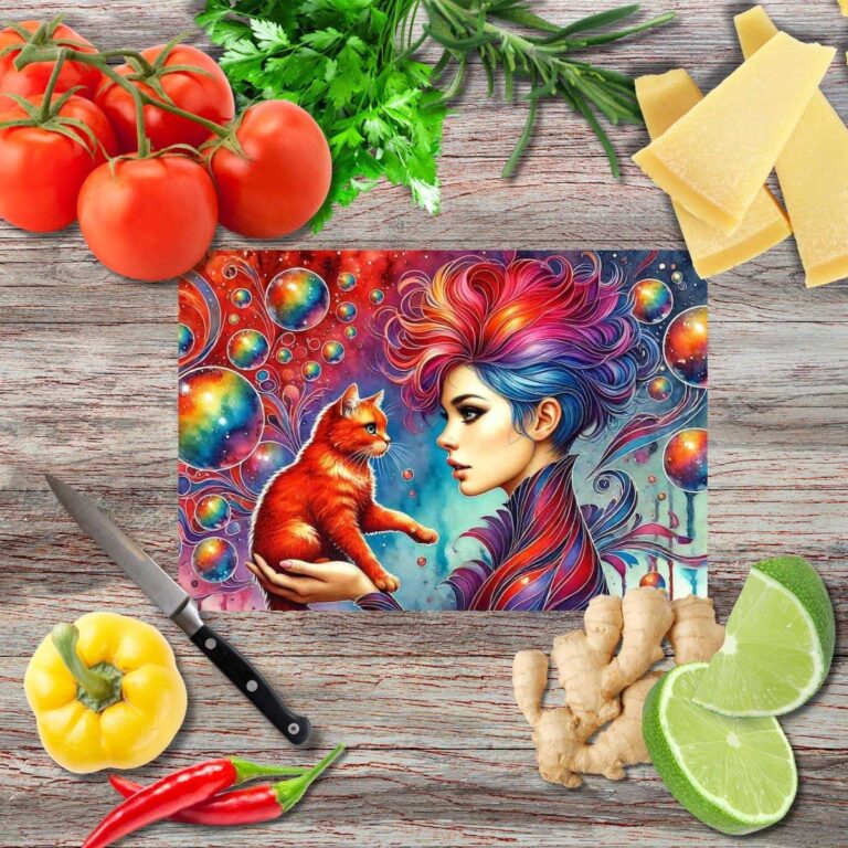 Kozmischer Moment Schneidebrett aus Glas