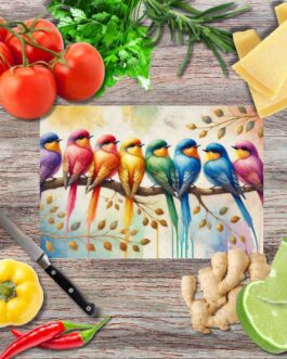 Strahlende Gefährten Schneidebrett aus Glas