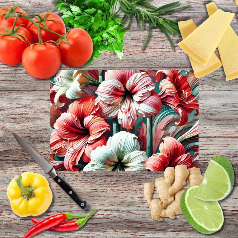 Blütenessenz 6 Schneidebrett aus Glas