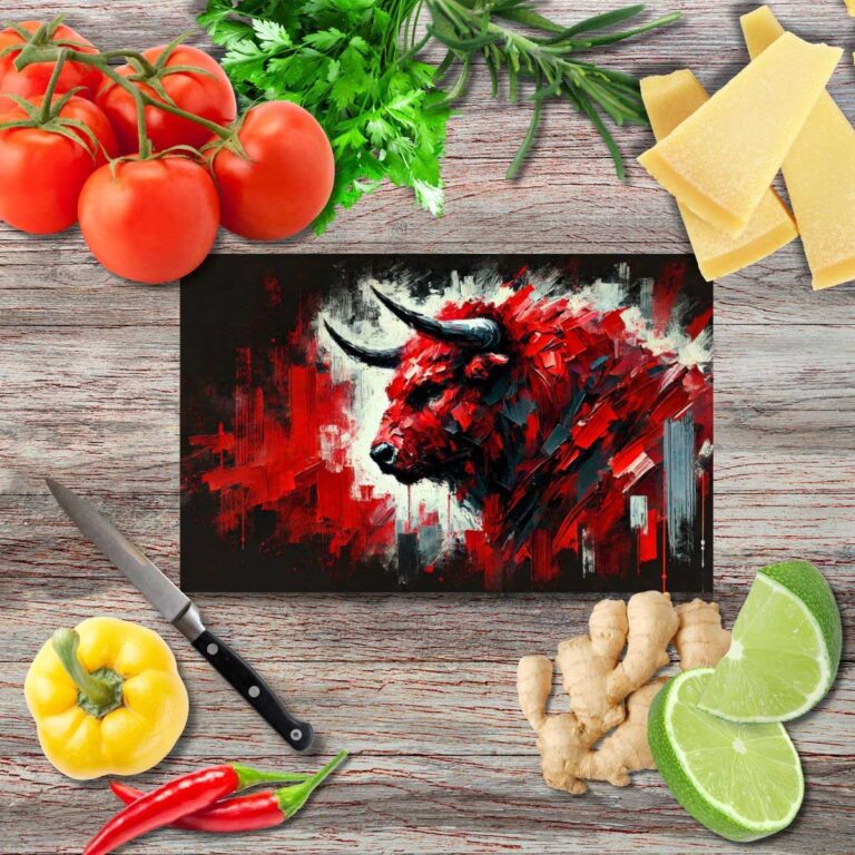 Kraft und Dynamik 1 Schneidebrett aus Glas