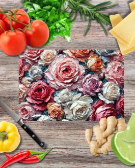 Blütenessenz 2 Schneidebrett aus Glas