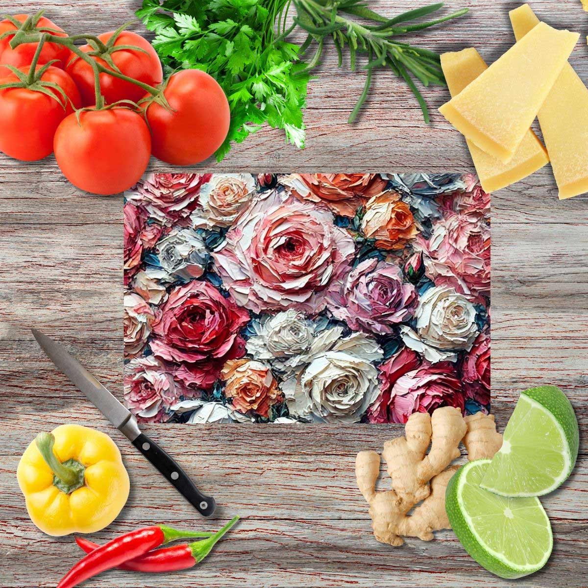 Blütenessenz 2 Schneidebrett aus Glas