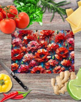 Blütenessenz 9 Schneidebrett aus Glas