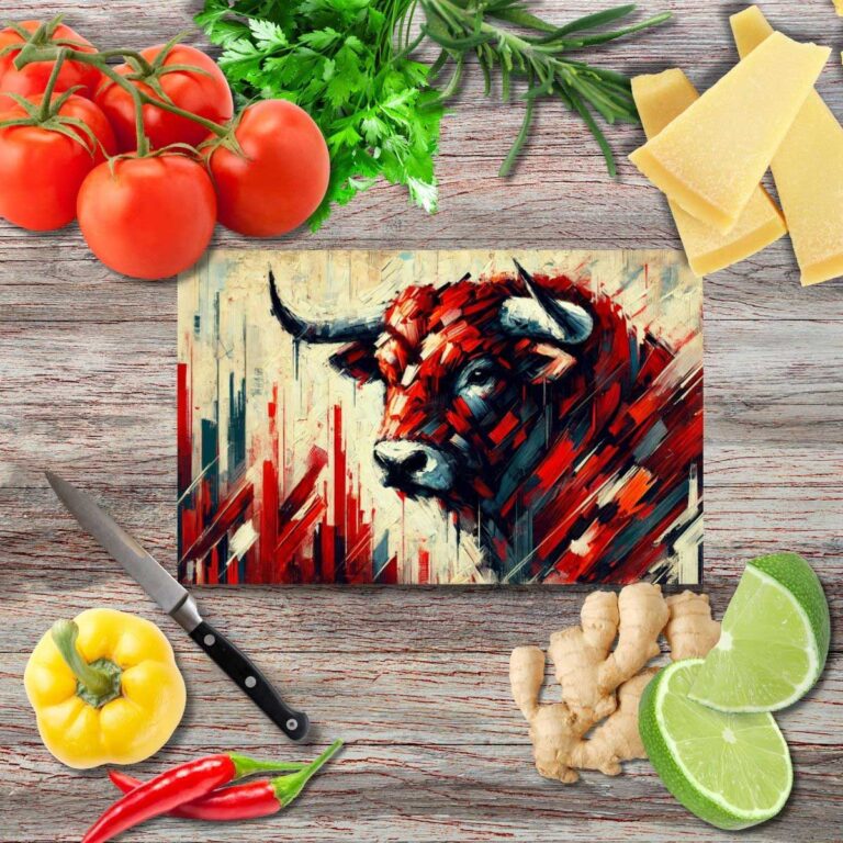 Kraft und Dynamik 4 Schneidebrett aus Glas