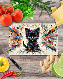 Die Abenteuer des kleinen Kätzchens Schneidebrett aus Glas