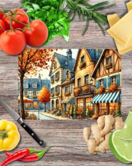 Herbstlandschaften 1 Schneidebrett aus Glas