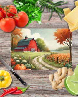 Herbstlandschaften 3 Schneidebrett aus Glas