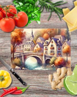 Herbstlandschaften 4 Schneidebrett aus Glas