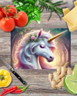 Zauberhafte Einhörner 2 Schneidebrett aus Glas