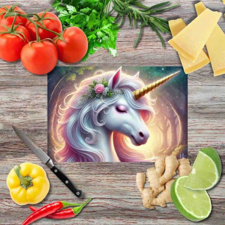 Zauberhafte Einhörner 2 Schneidebrett aus Glas