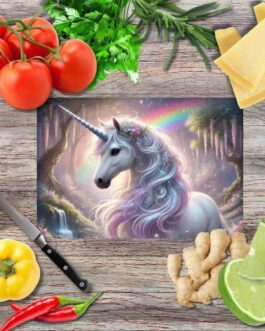 Zauberhafte Einhörner 4 Schneidebrett aus Glas