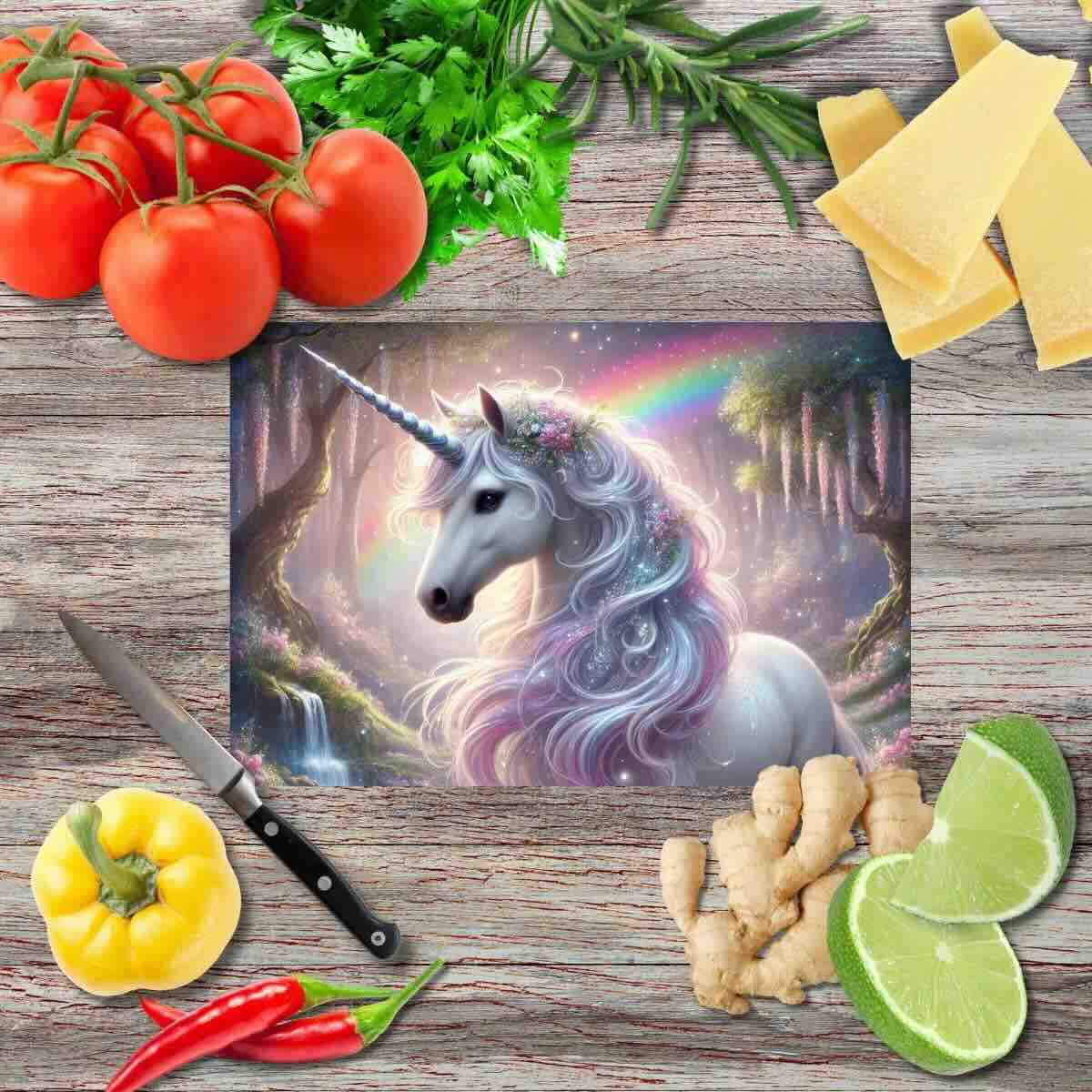 Zauberhafte Einhörner 4 Schneidebrett aus Glas