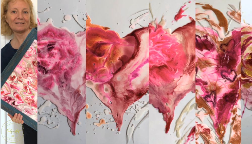 Glass painting with vibrant colors